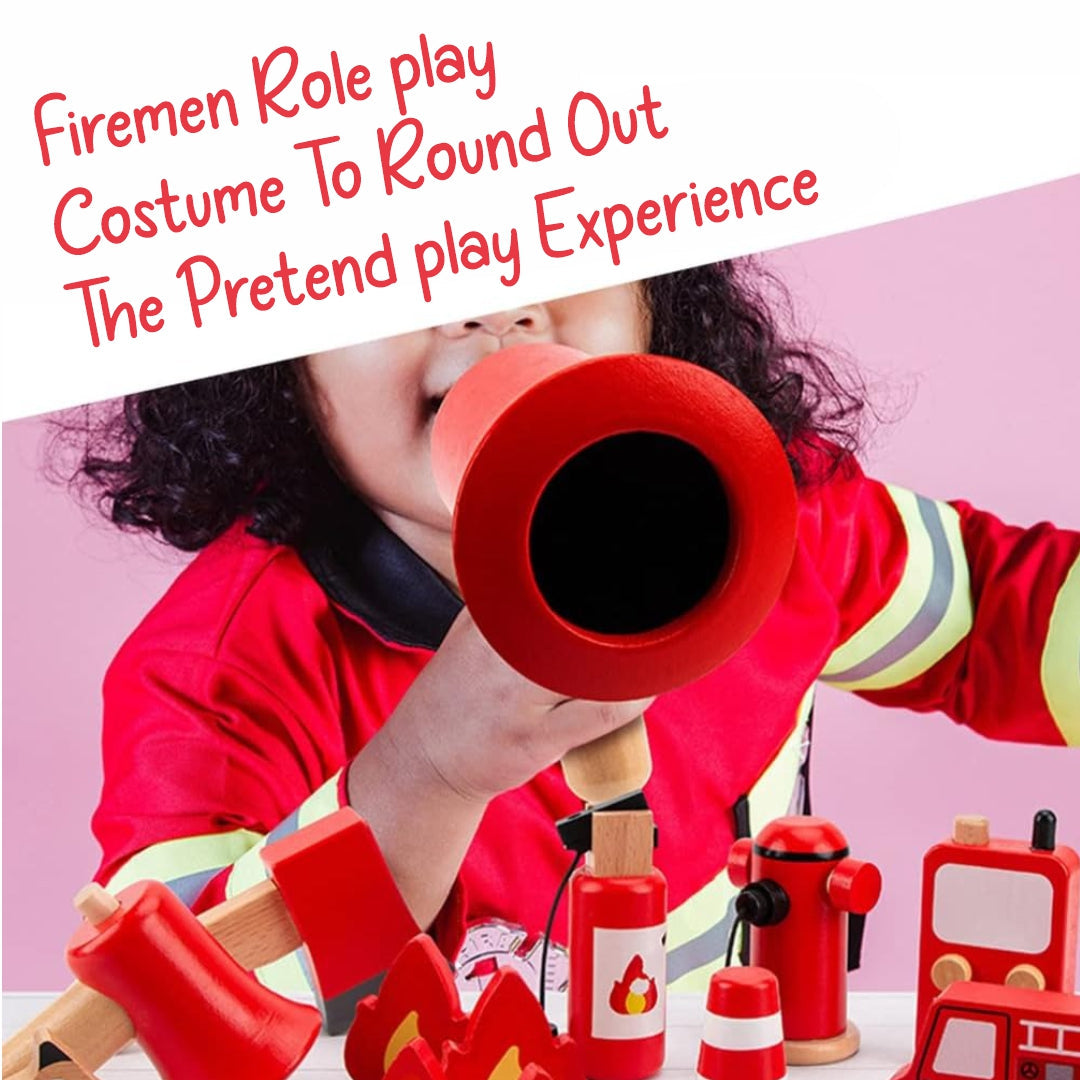 Wooden Fire Fighter Set For Kids