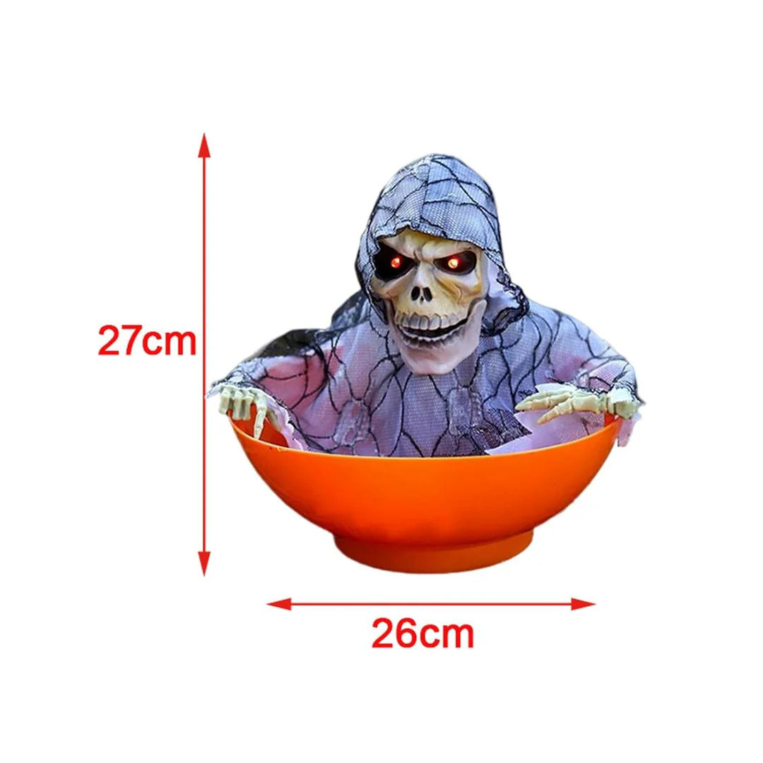 Animated Candy Bowl – Haunted Flame Orange
