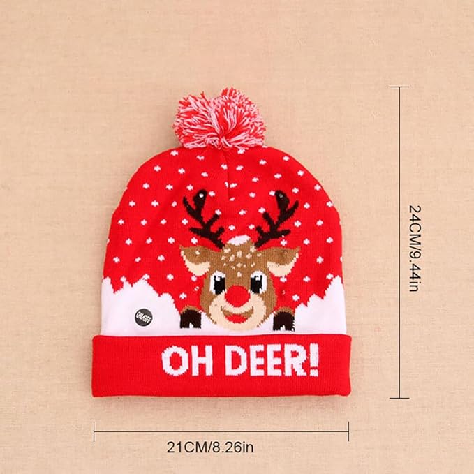 Oh Deer! Knit LED Beanie