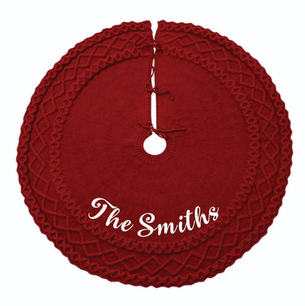 50" Tree Skirt-to-Cape - Crochet Crimson Circle