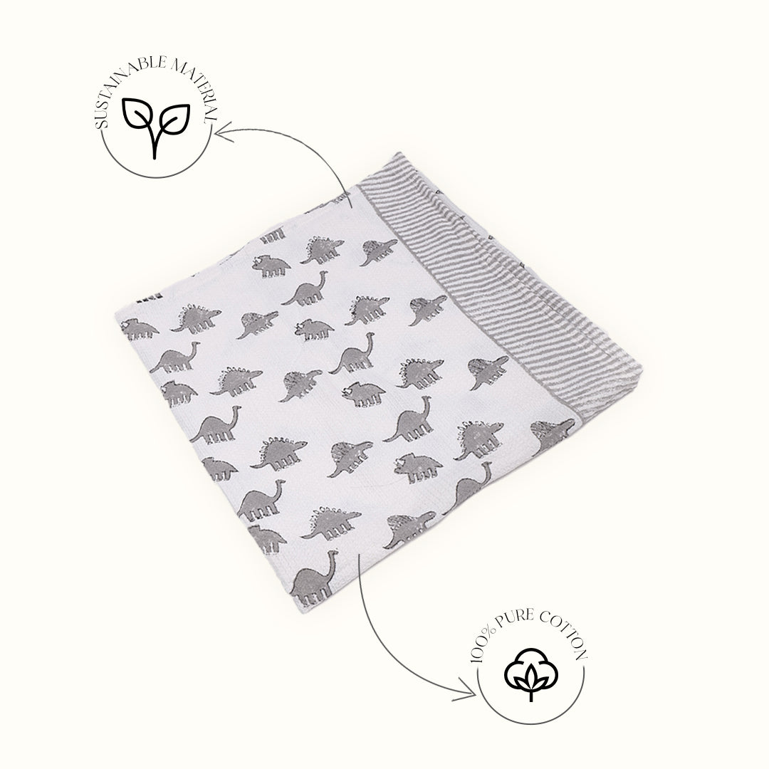 Dino Waffle Towel