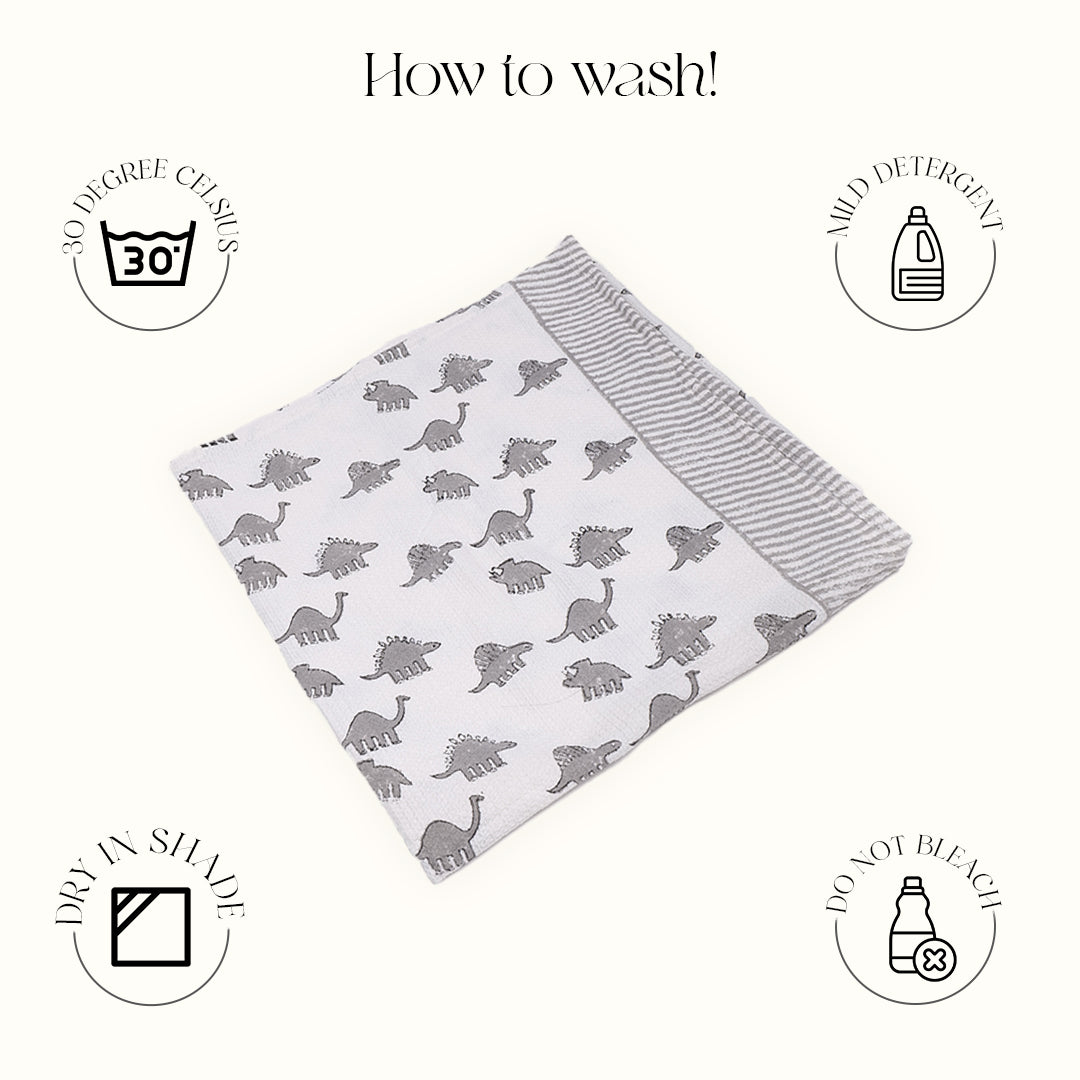Dino Waffle Towel