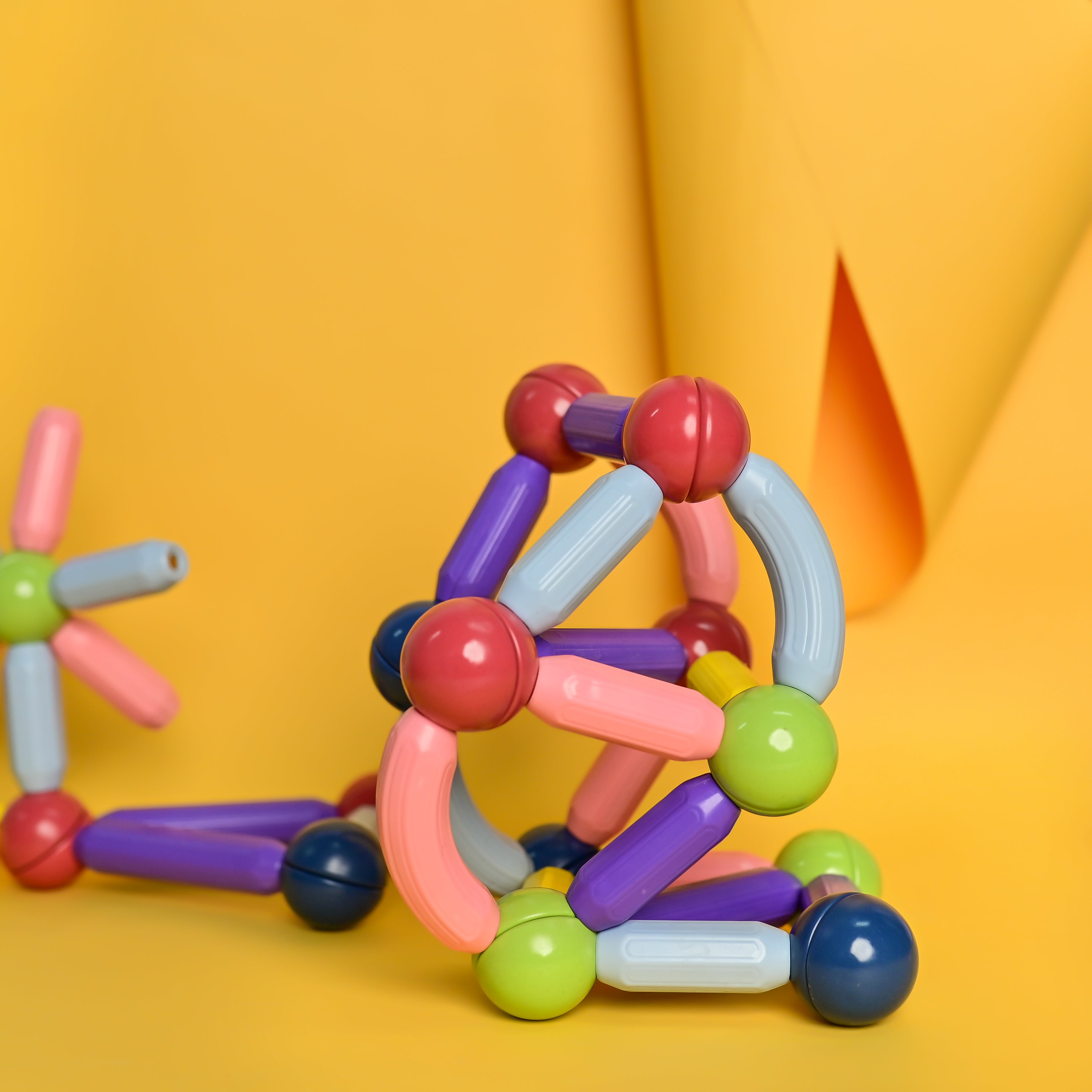 Magbox - Magnetic Toys | Set of 50 pcs | Magnetic Sticks & Balls Toy Set I Building Blocks I Children Educational Toy I Imagination and Creativity (1 Years +)