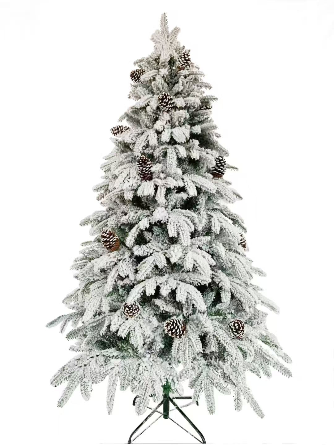 EATON Christmas tree with frosting and pine cones – 4 feet