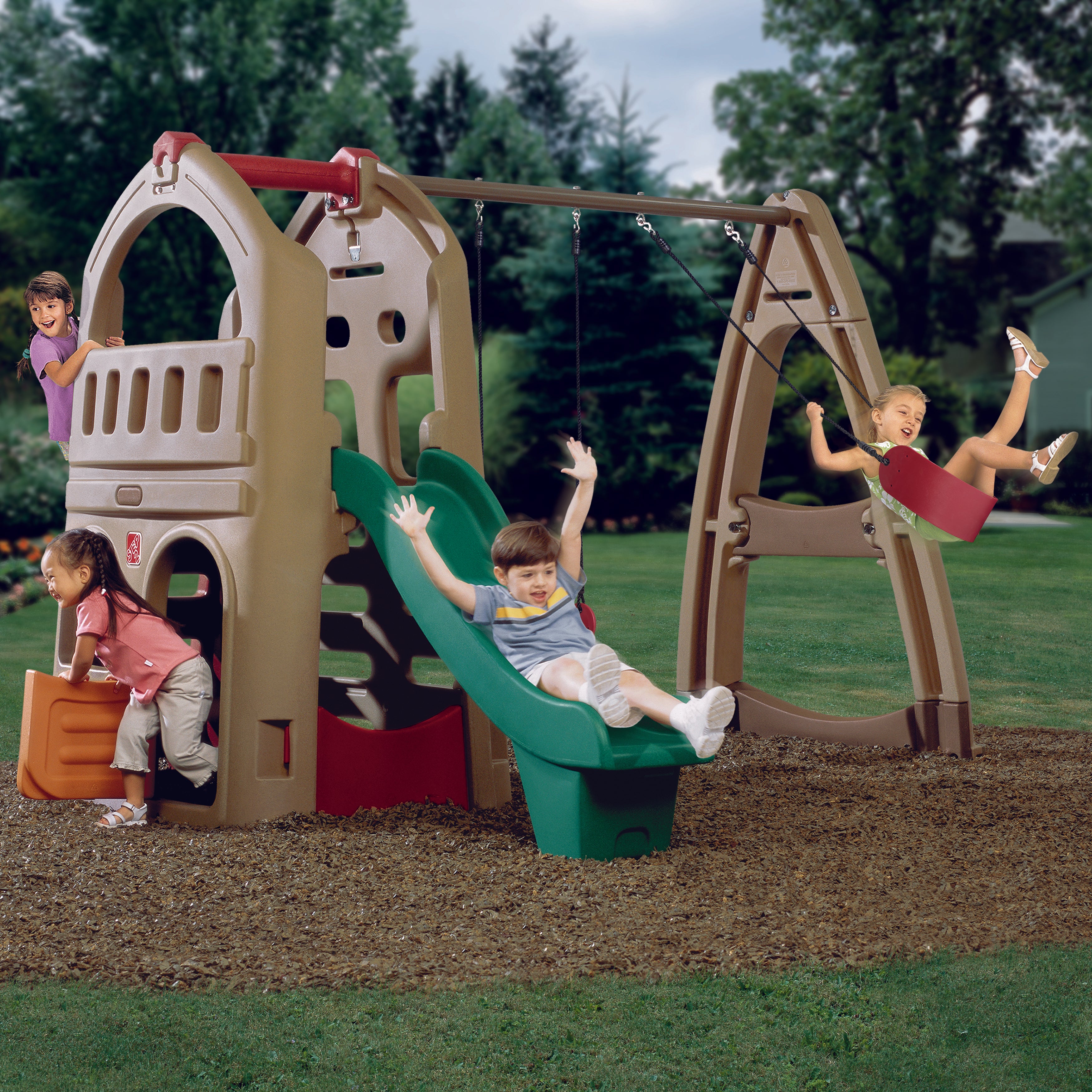 Naturally Playful Playhouse Climber & Swing Extension