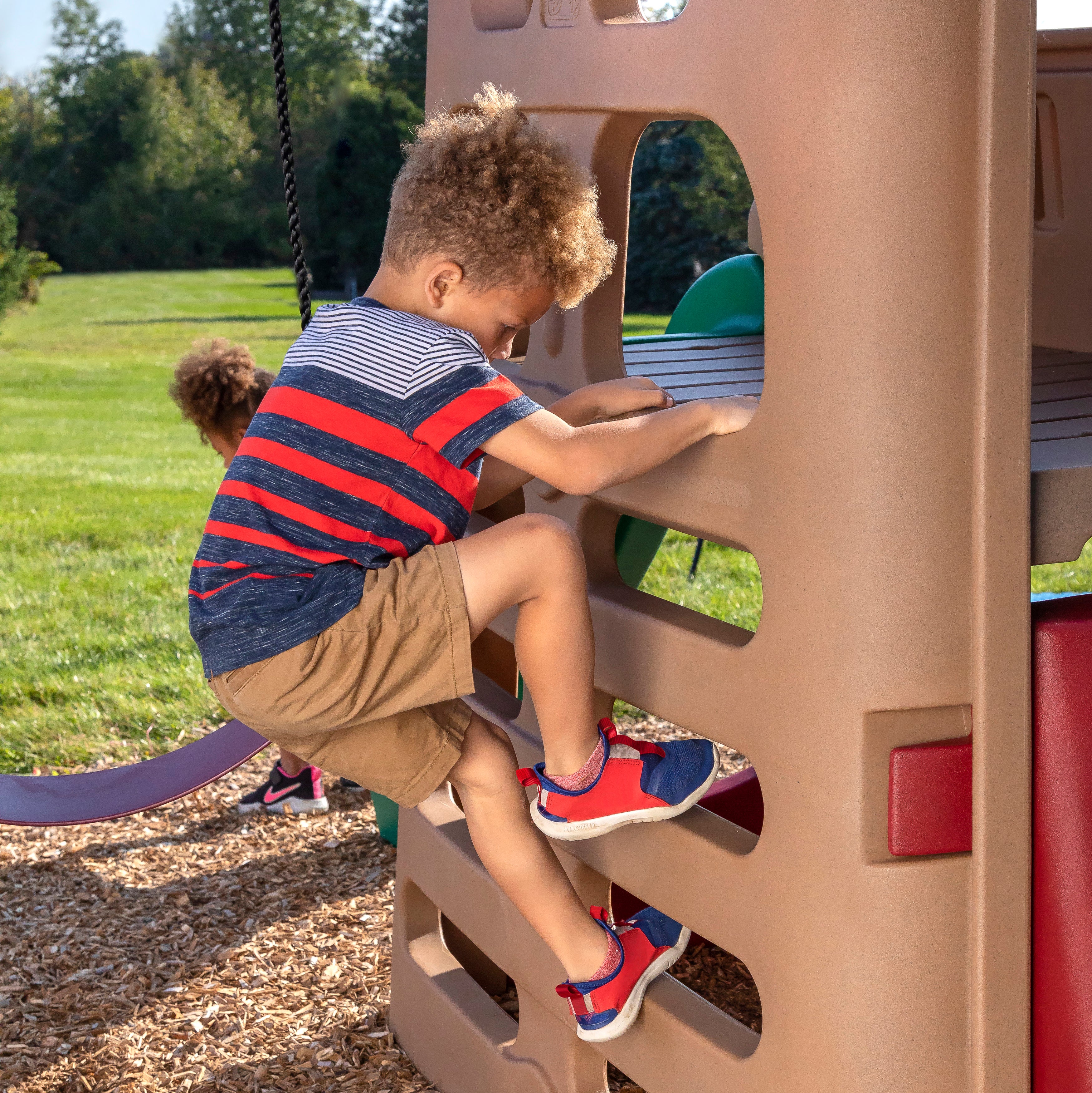 Naturally Playful Playhouse Climber & Swing Extension
