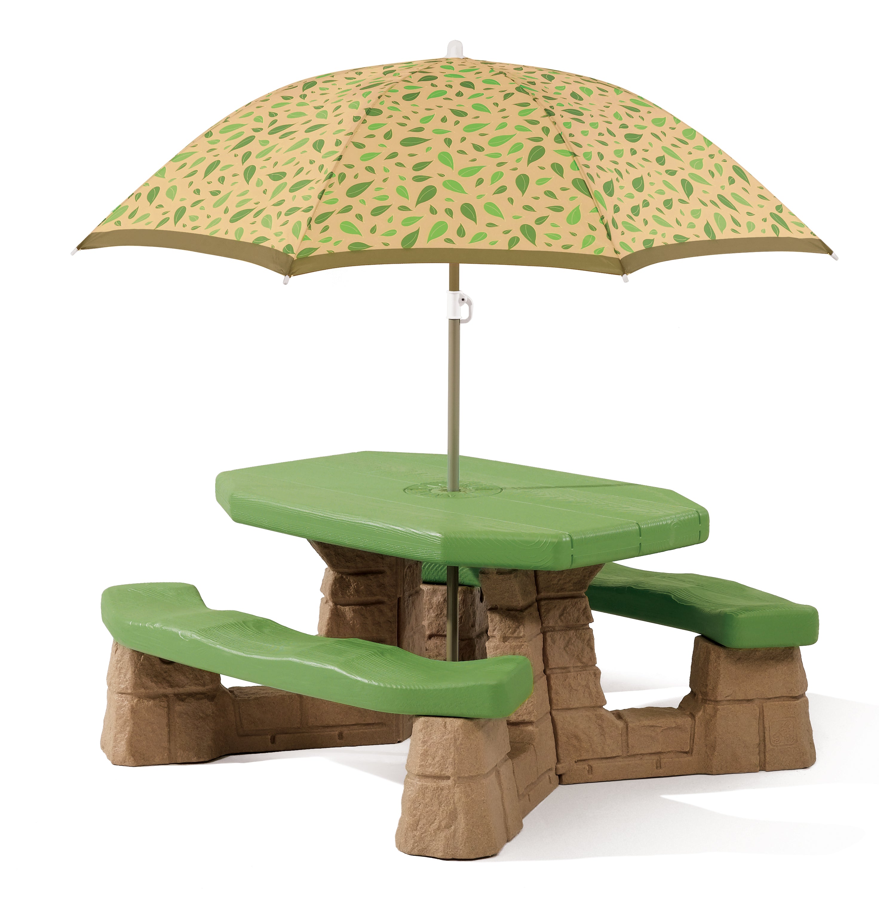 Naturally Playful Picnic Table with Umbrella