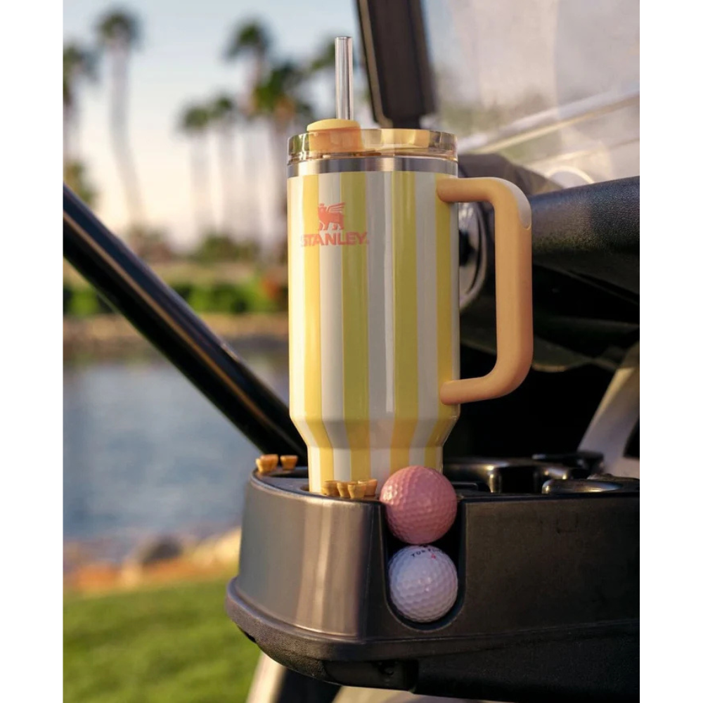 Limited Edition Stanley × Cabana Gloss Quencher - Sunshine Stripes - 40oz