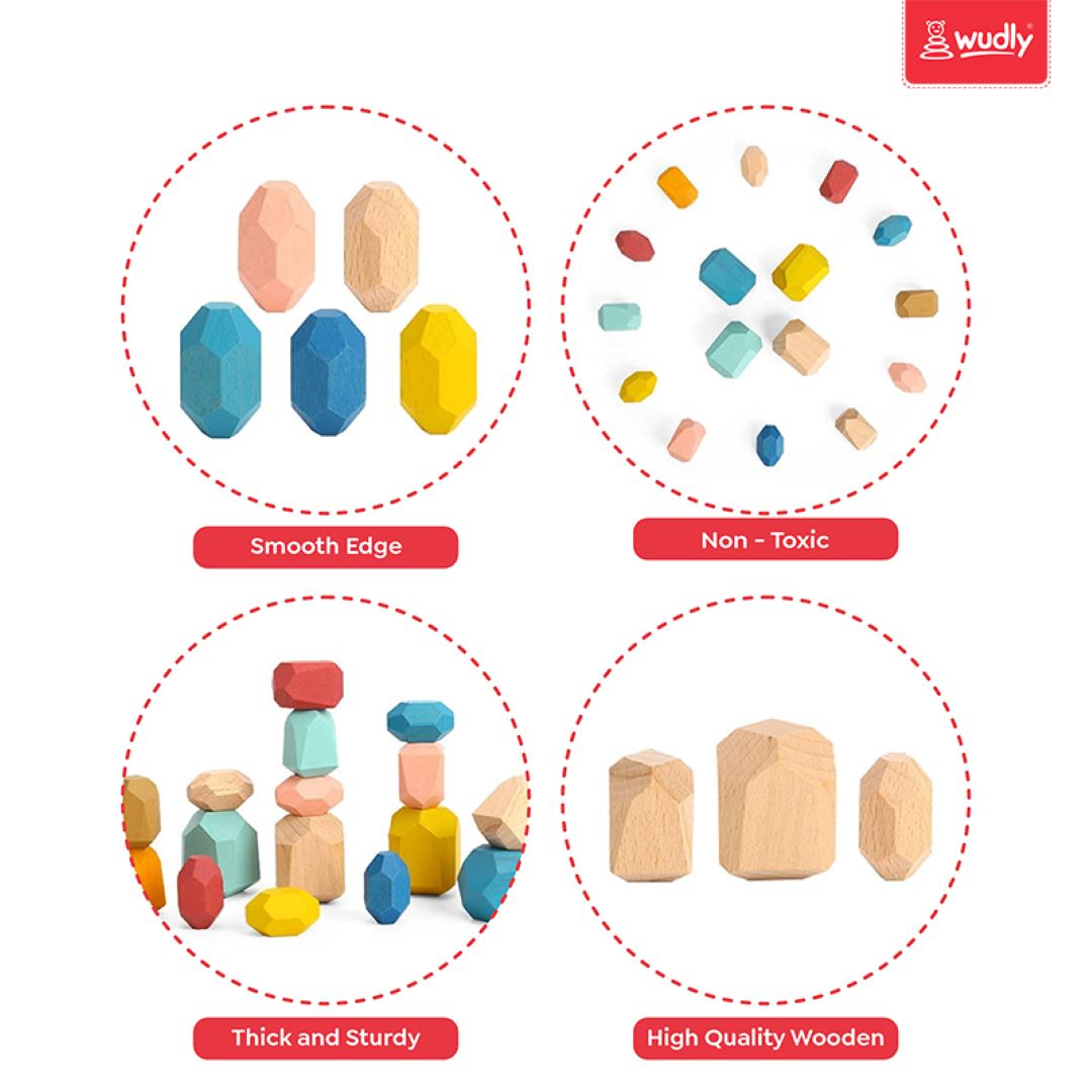 Wooden Balancing Stone For Kids