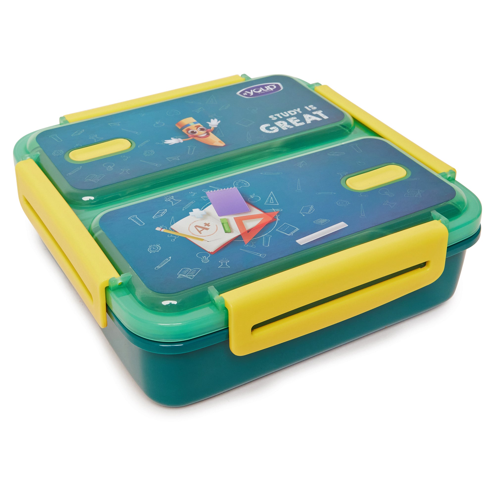 Stainless Steel Kids Bento Lunch Box With 2 Compartments Tycoon-1100 Ml