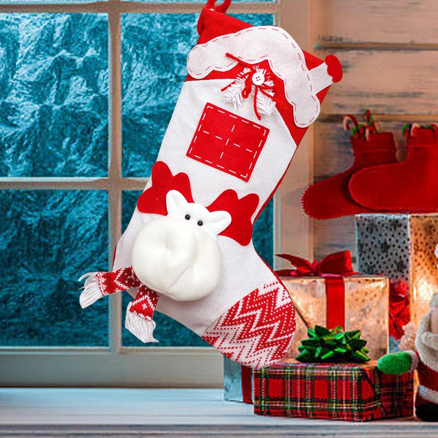 Nordic Knit Stocking -Reindeer