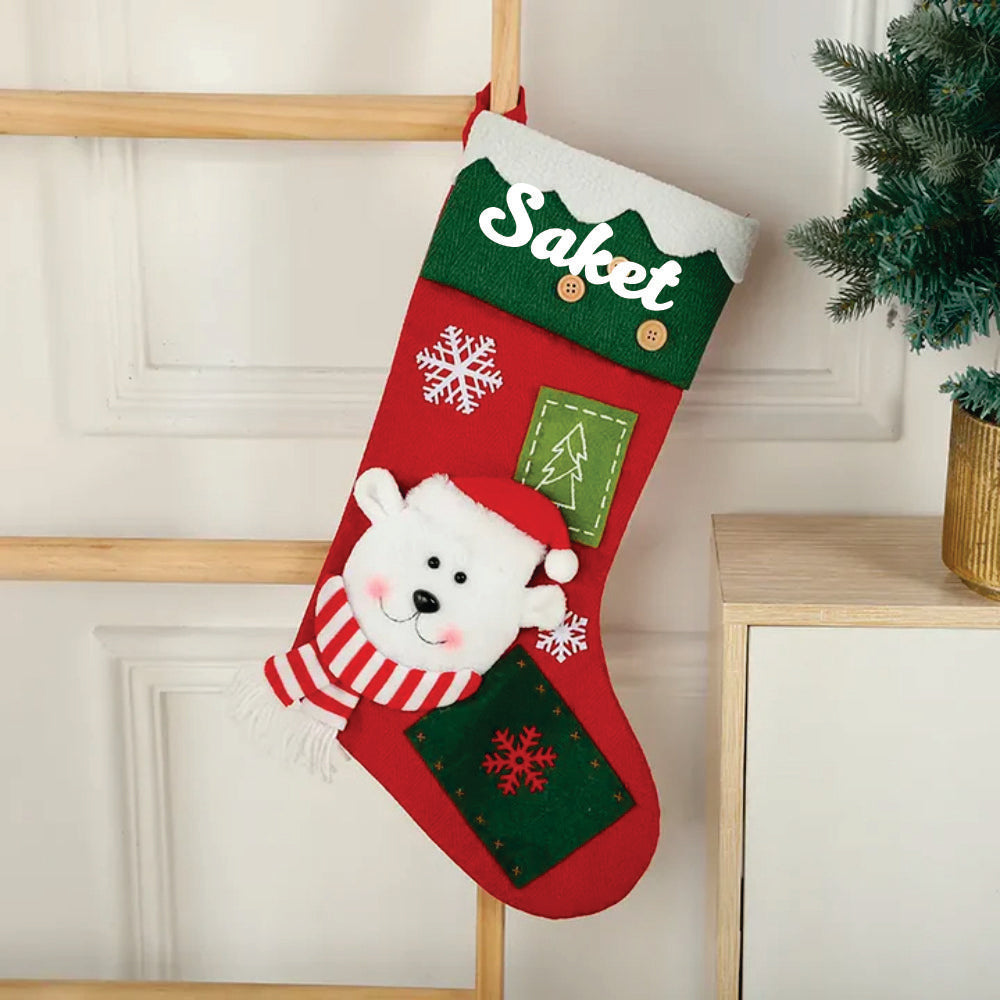 Snowflake Serenade Stocking (Polar Bear)
