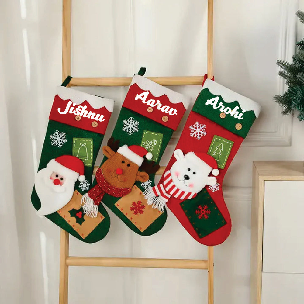 Snowflake Serenade Stocking (Set of 3)