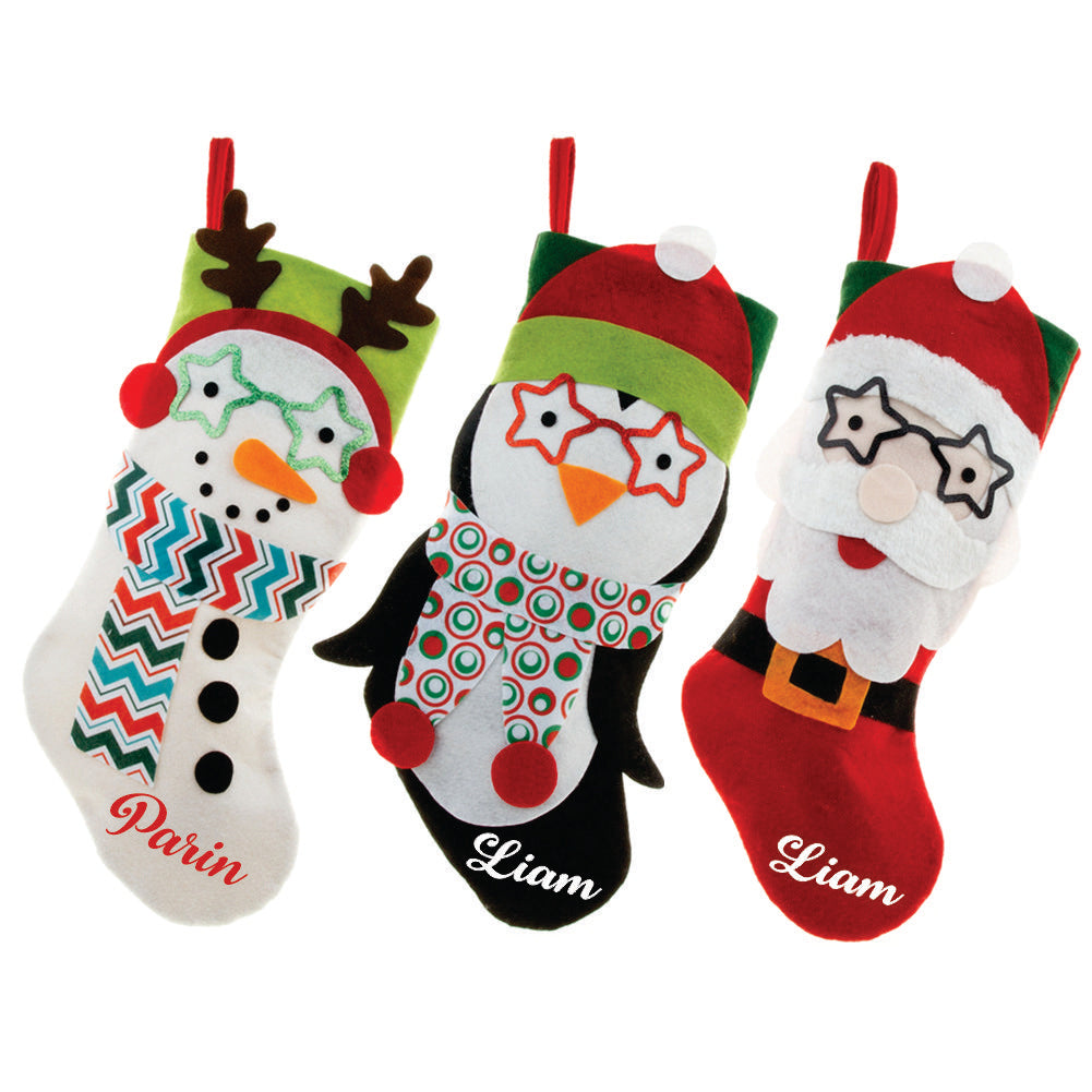 Specs and Sparkles Stocking- Set of 3
