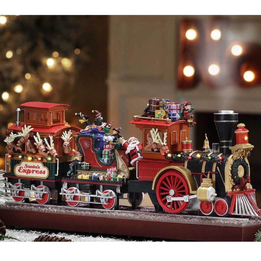 Mr. Christmas 16" Musical Santa's Express Adventure With Real Smoke