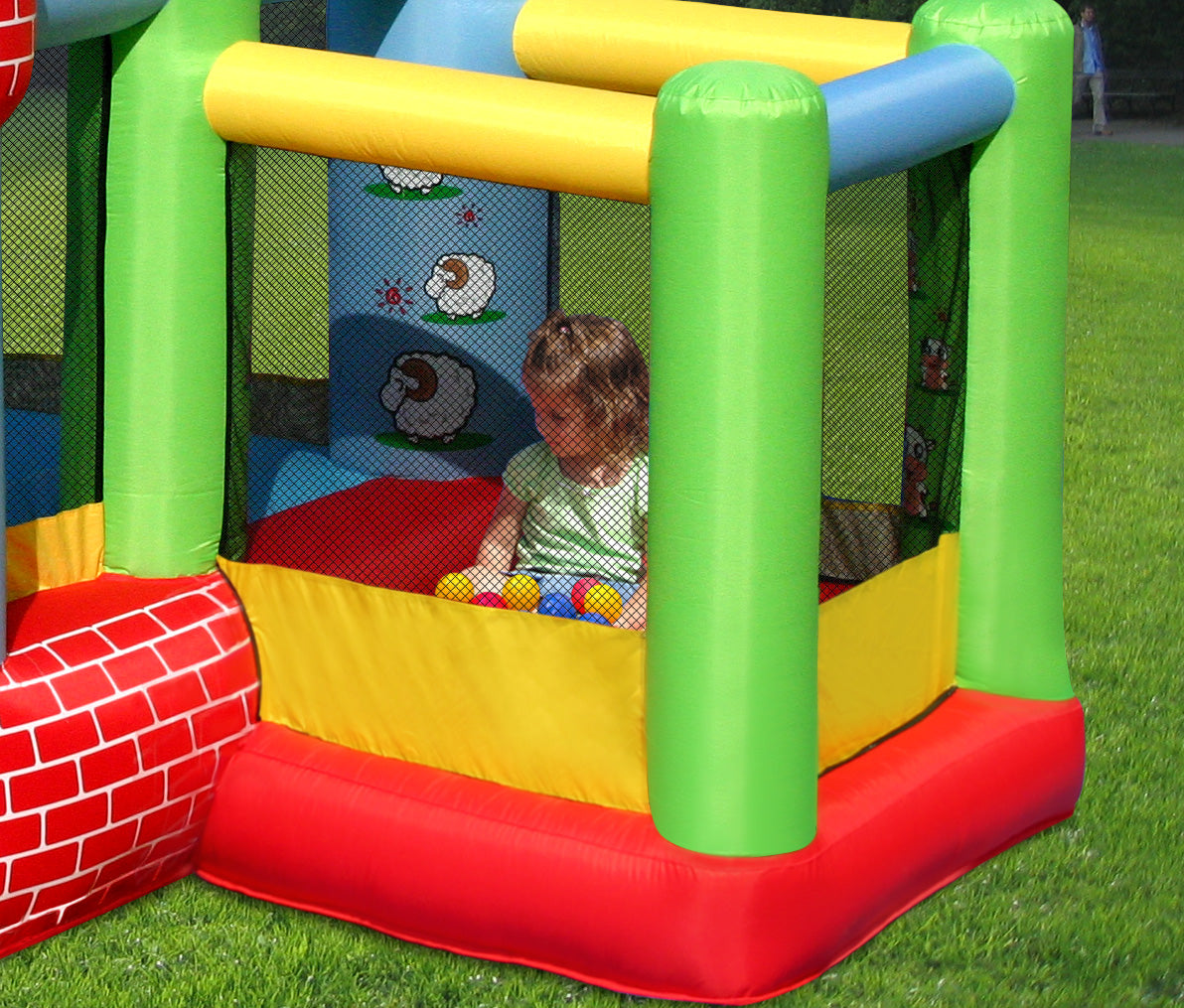 Castle Bouncer With Farmyard Ball Pit