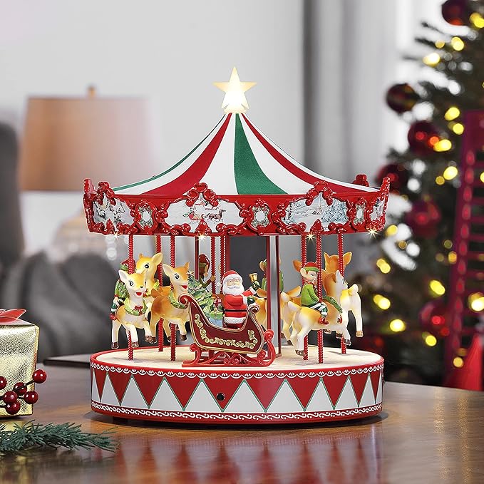Mr. Christmas 14" Musical Vintage Carousel