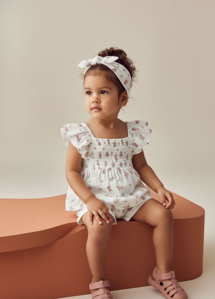 Smocked Meadow Muse White