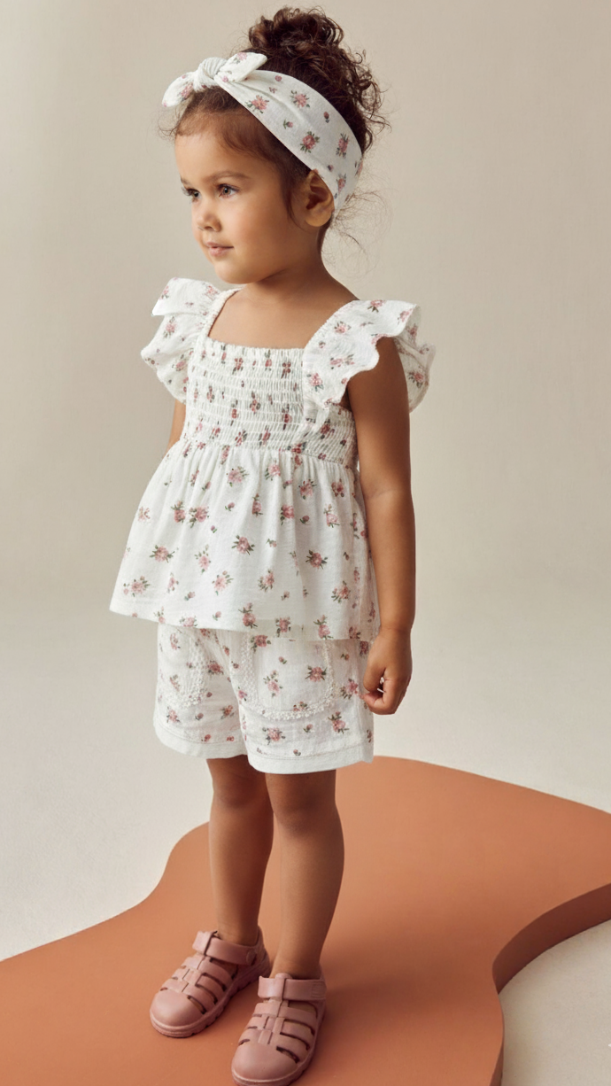 Smocked Meadow Muse White