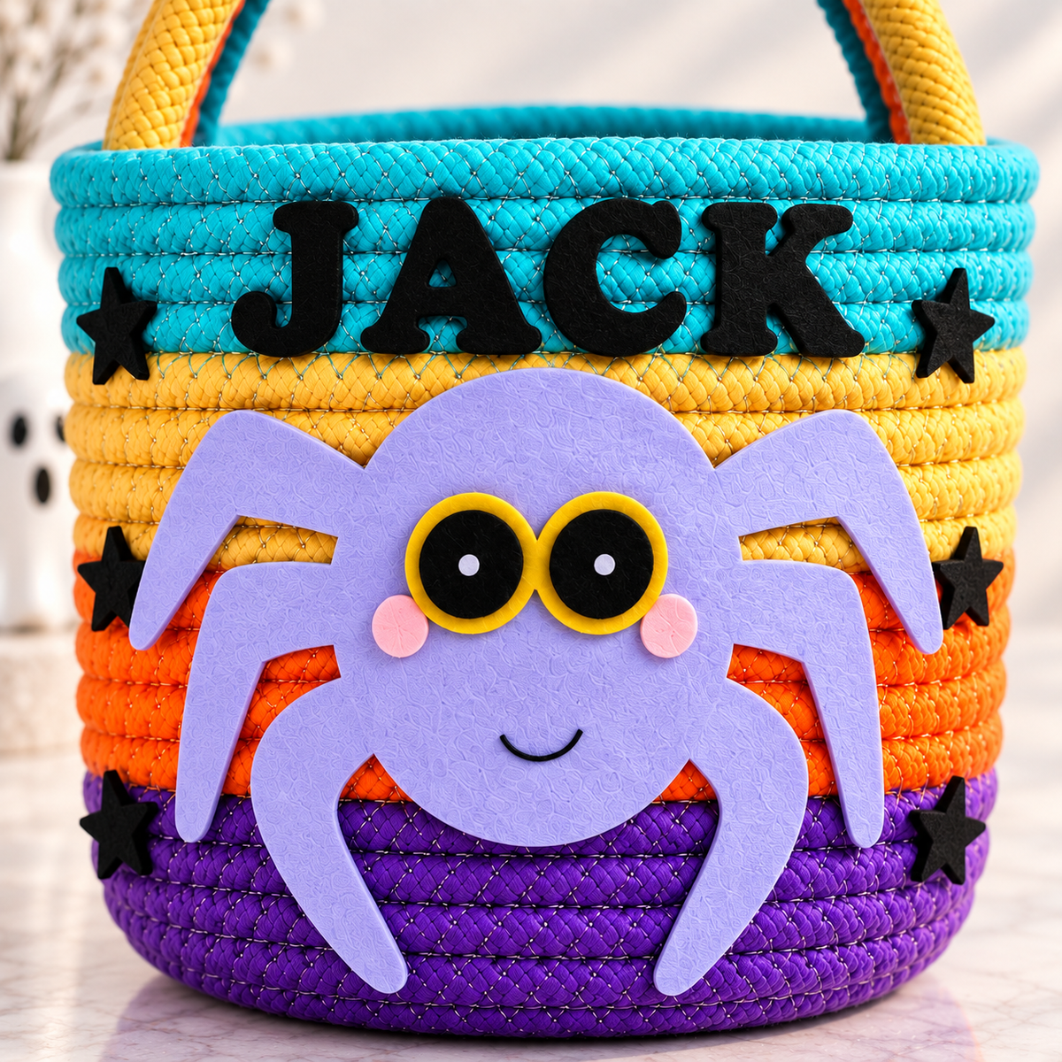Personalised Creepy-Cute Spider Treat Basket