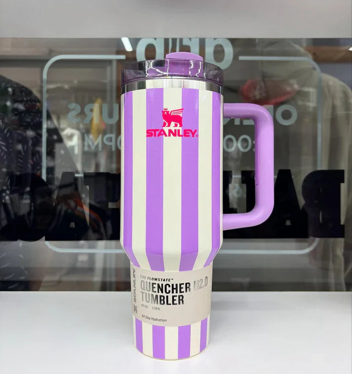 Limited Edition Stanley × Cabana Gloss Quencher - Striped Serenity - 40oz