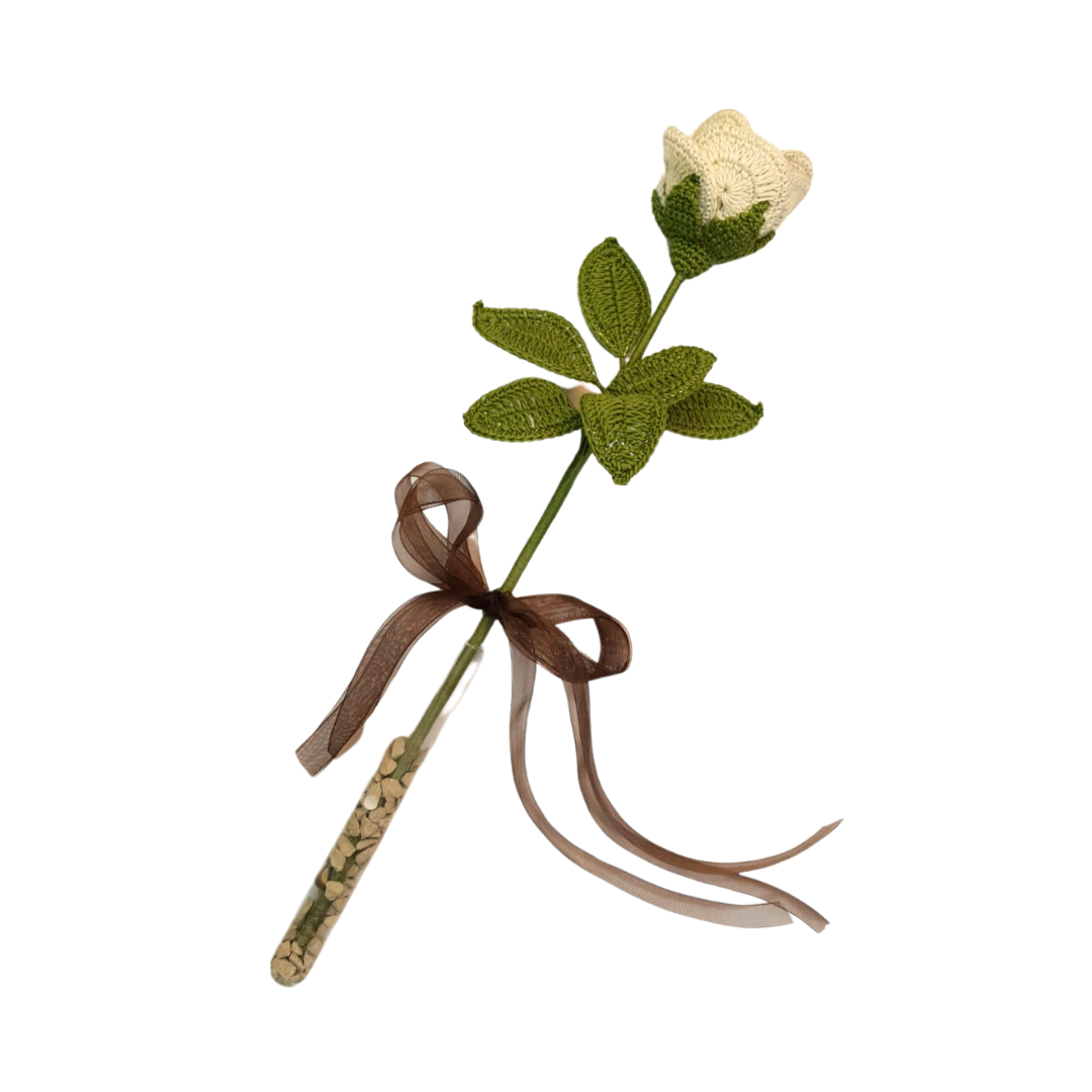 White rose Handmade Crochet - Totdot