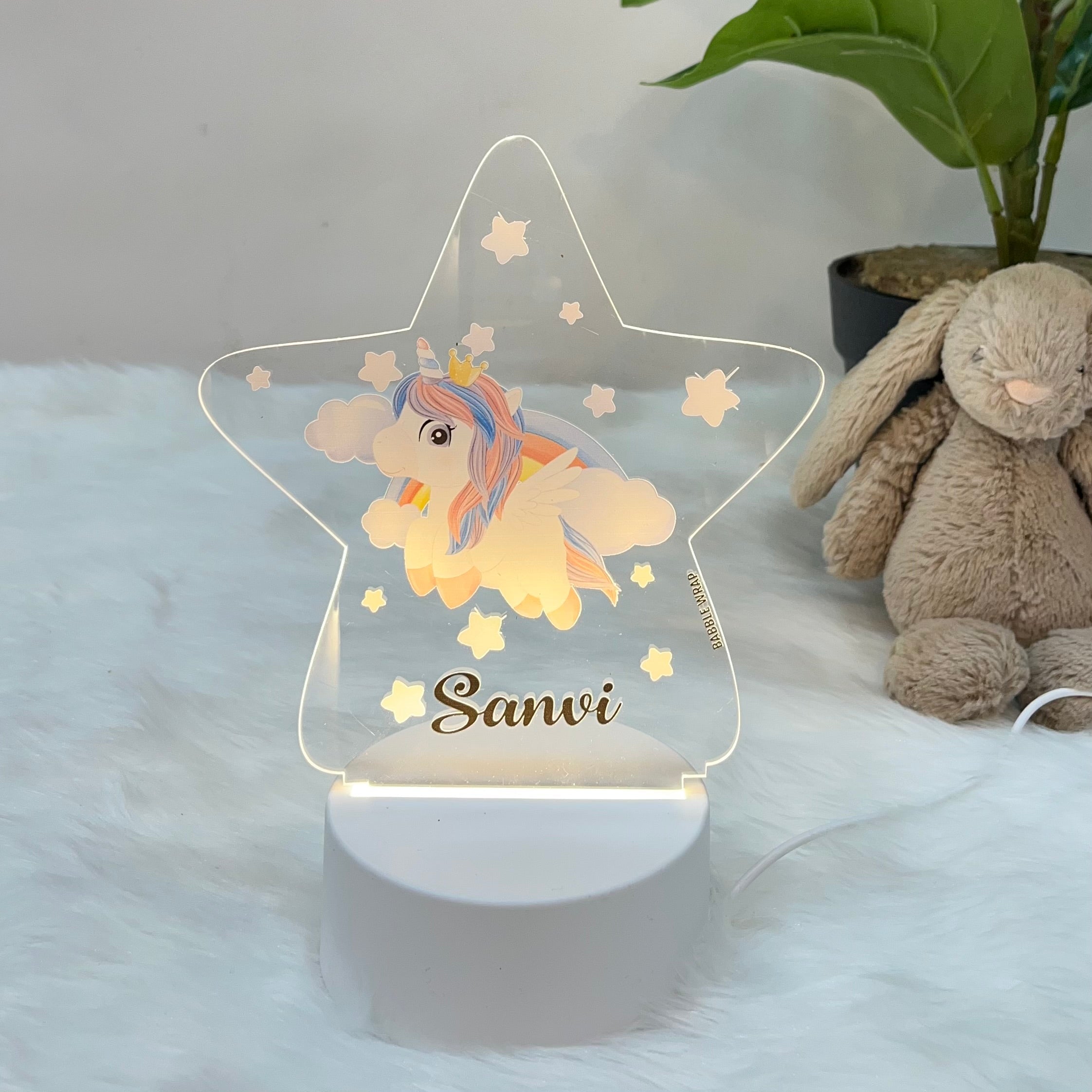 Unicorn Radiance - Acrylic LED Night Lamp