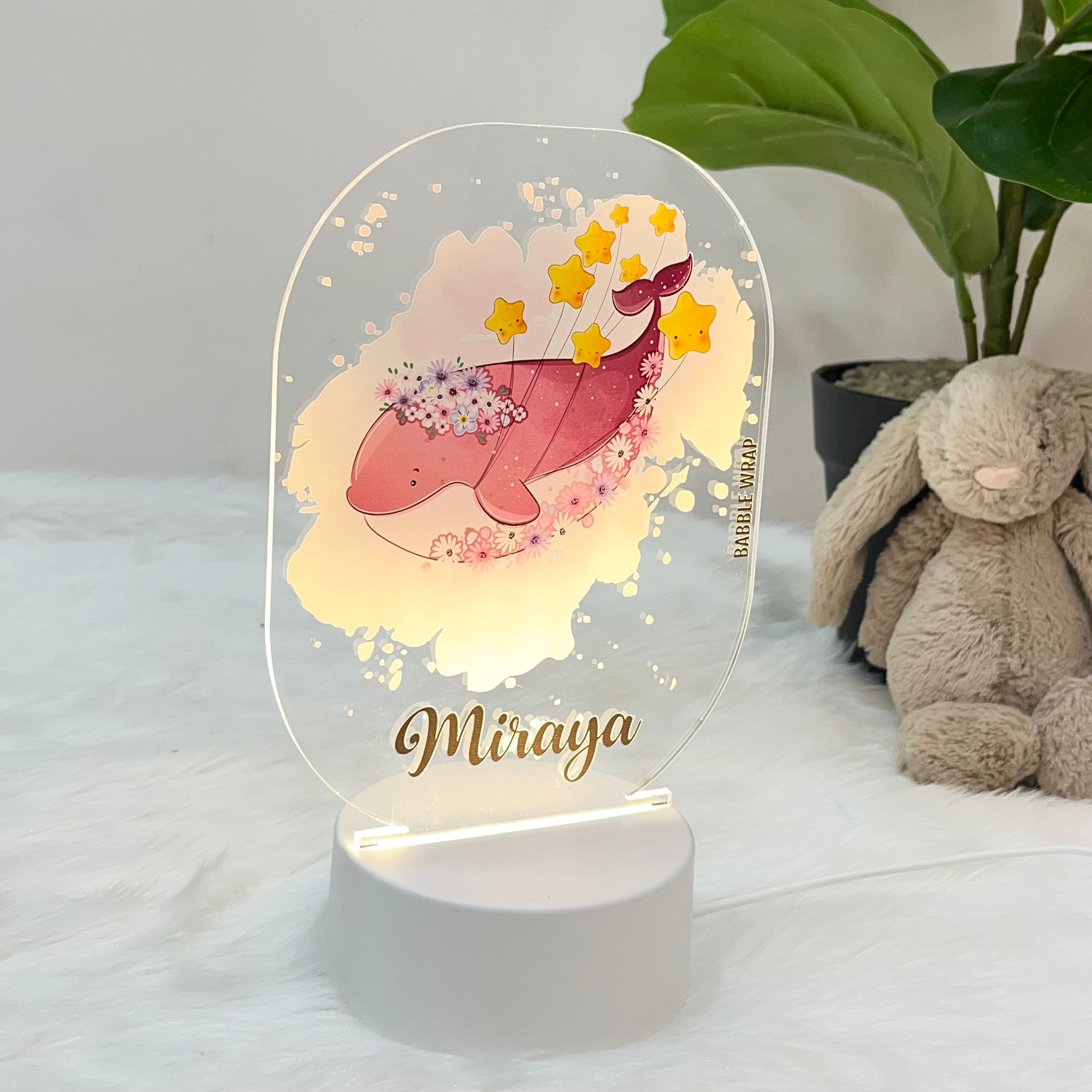 Cosmic Whale - Acrylic LED Night Lamp