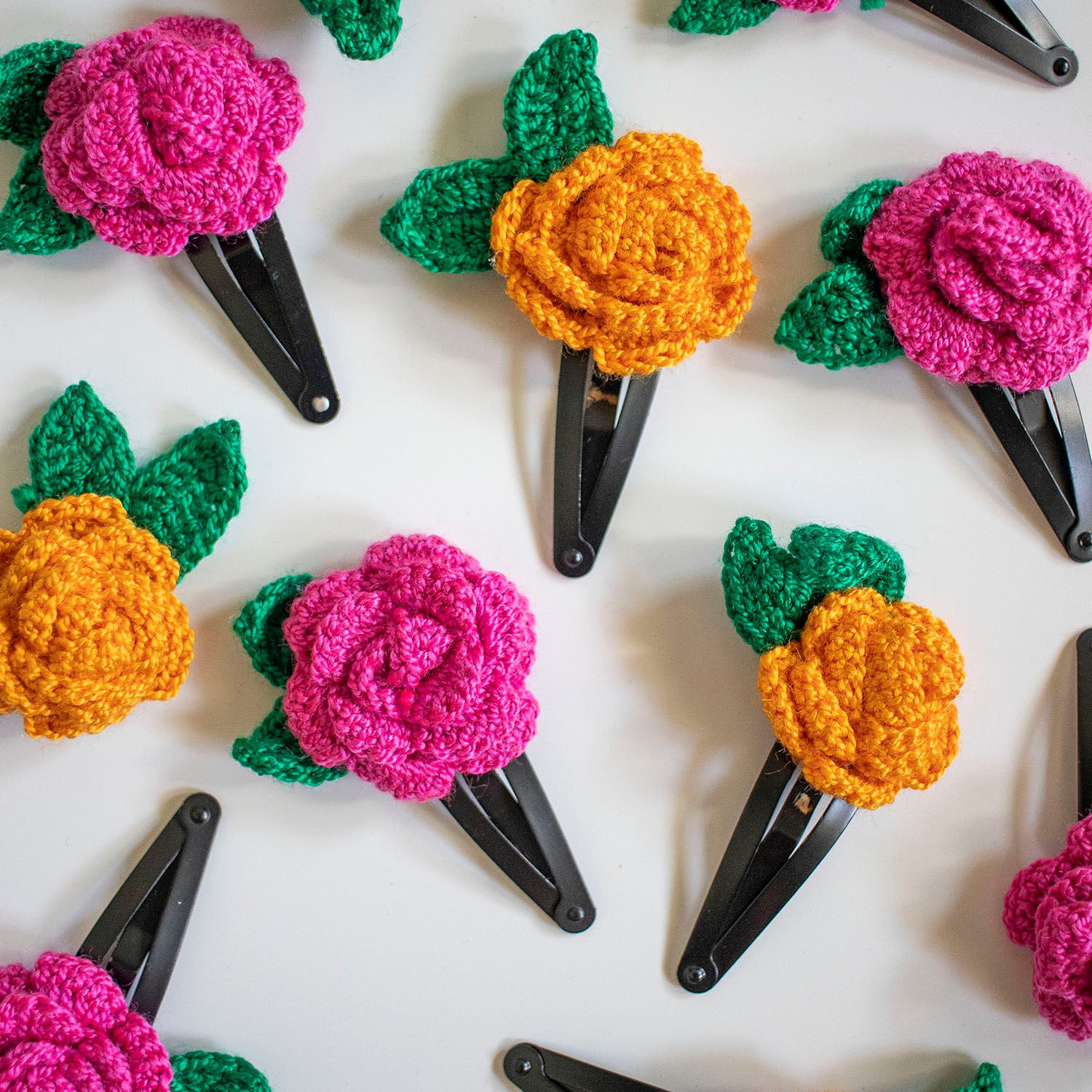 Handmade Crochet Hair Clips - 2.0