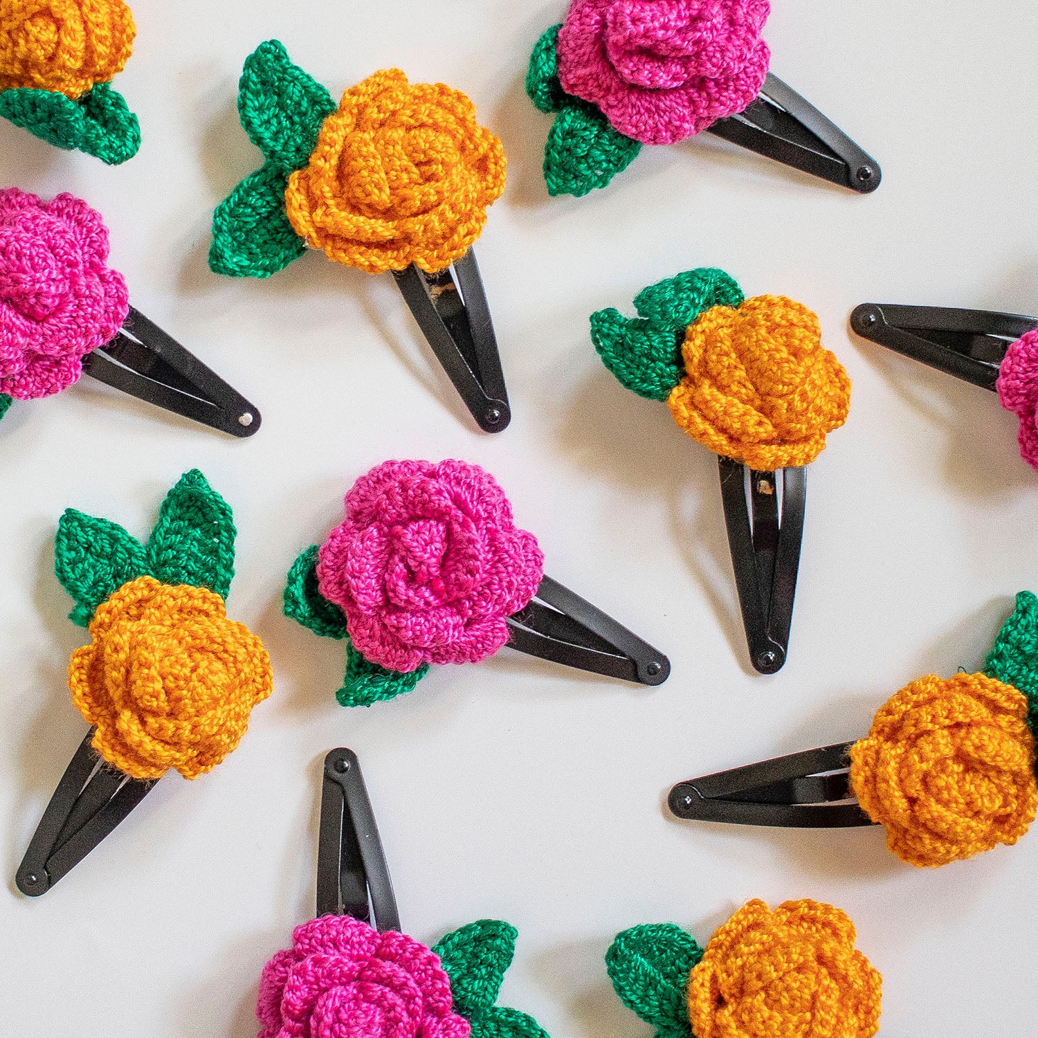 Handmade Crochet Hair Clips - 2.0