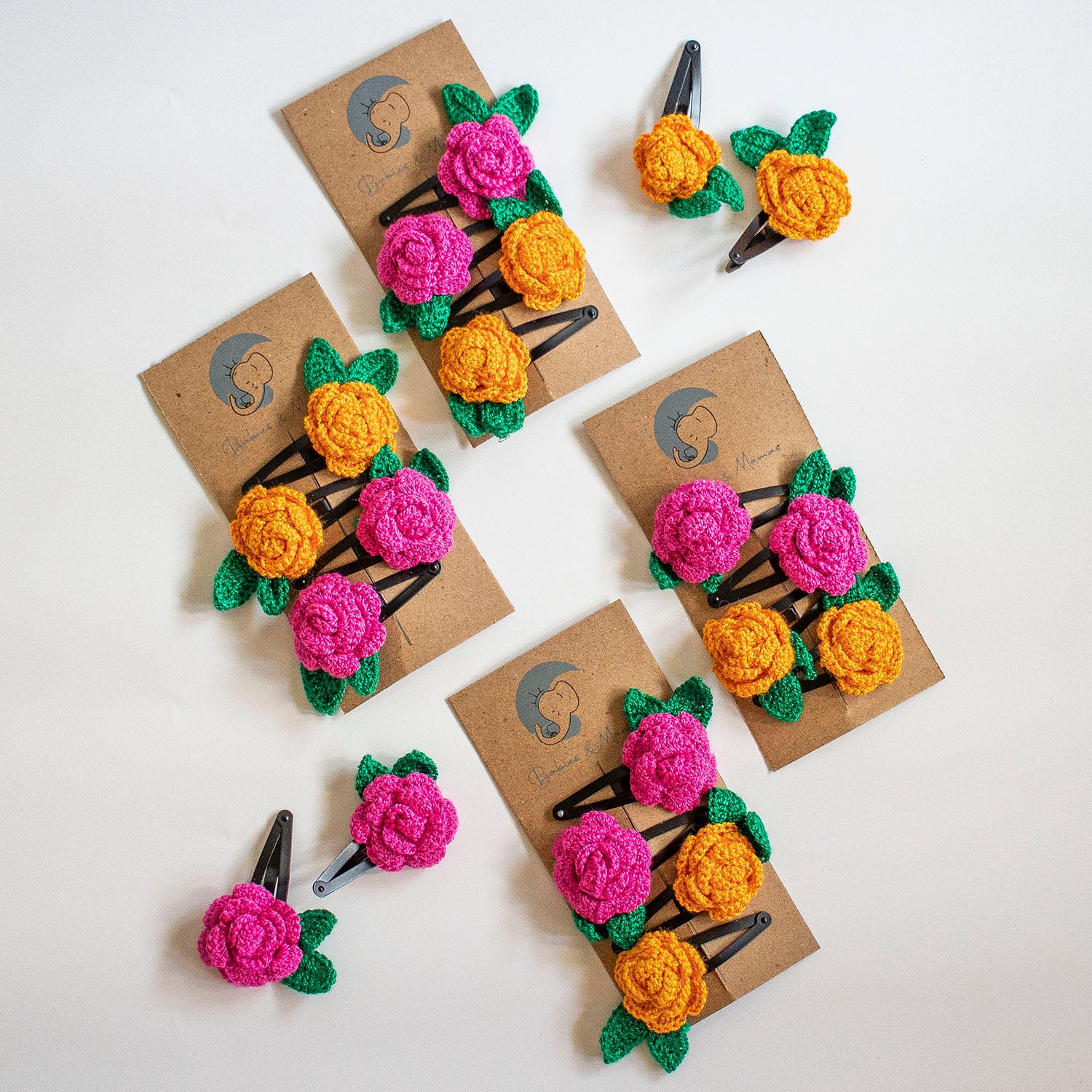 Handmade Crochet Hair Clips - 2.0