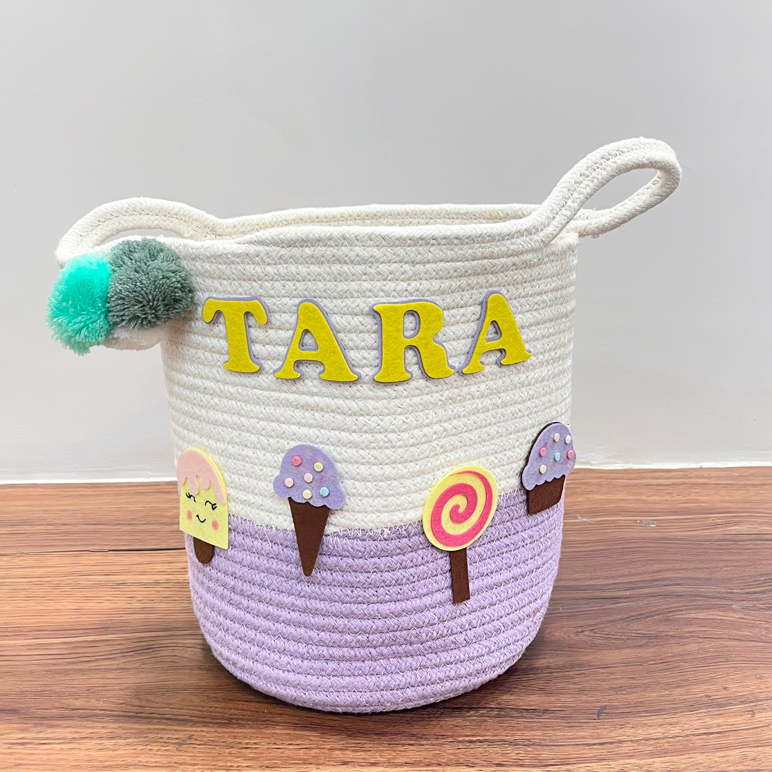 Sweet Treats - Jute Cotton Storage Basket