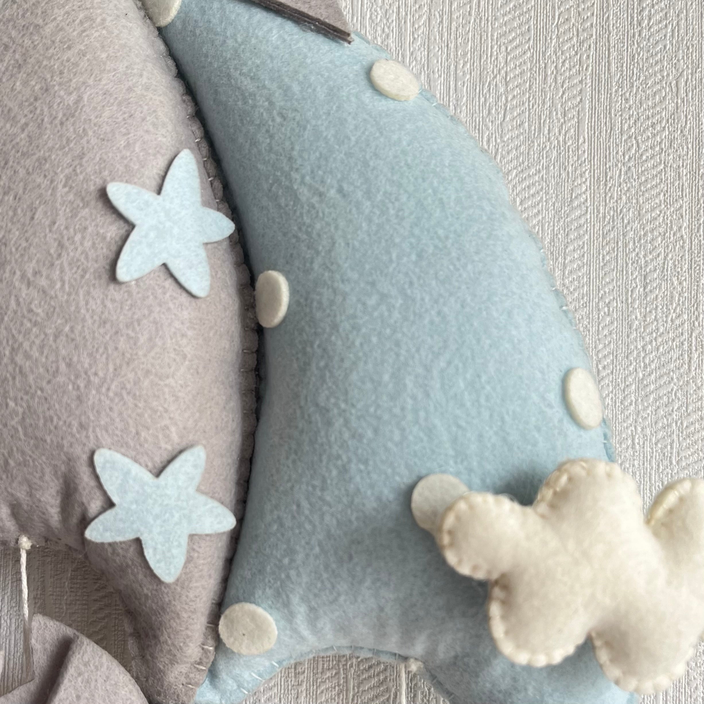 Blue Teddy On a Swing Name Hanging