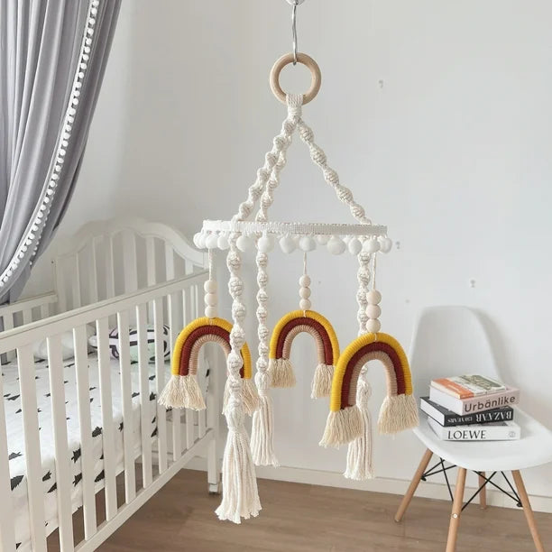 Rainbow Macrame - Cot / Crib Mobile