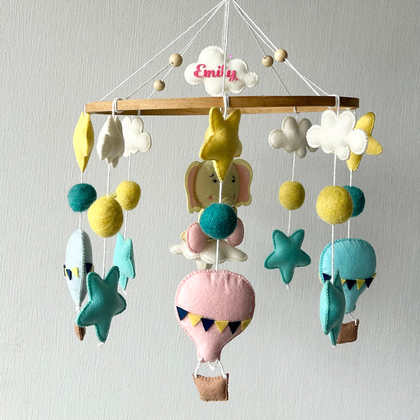 Elephant Air Adventure - Cot / Crib Mobile