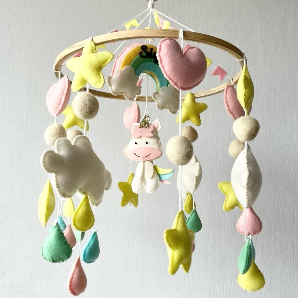 Rainbow Unicorn Delight - Cot / Crib Mobile