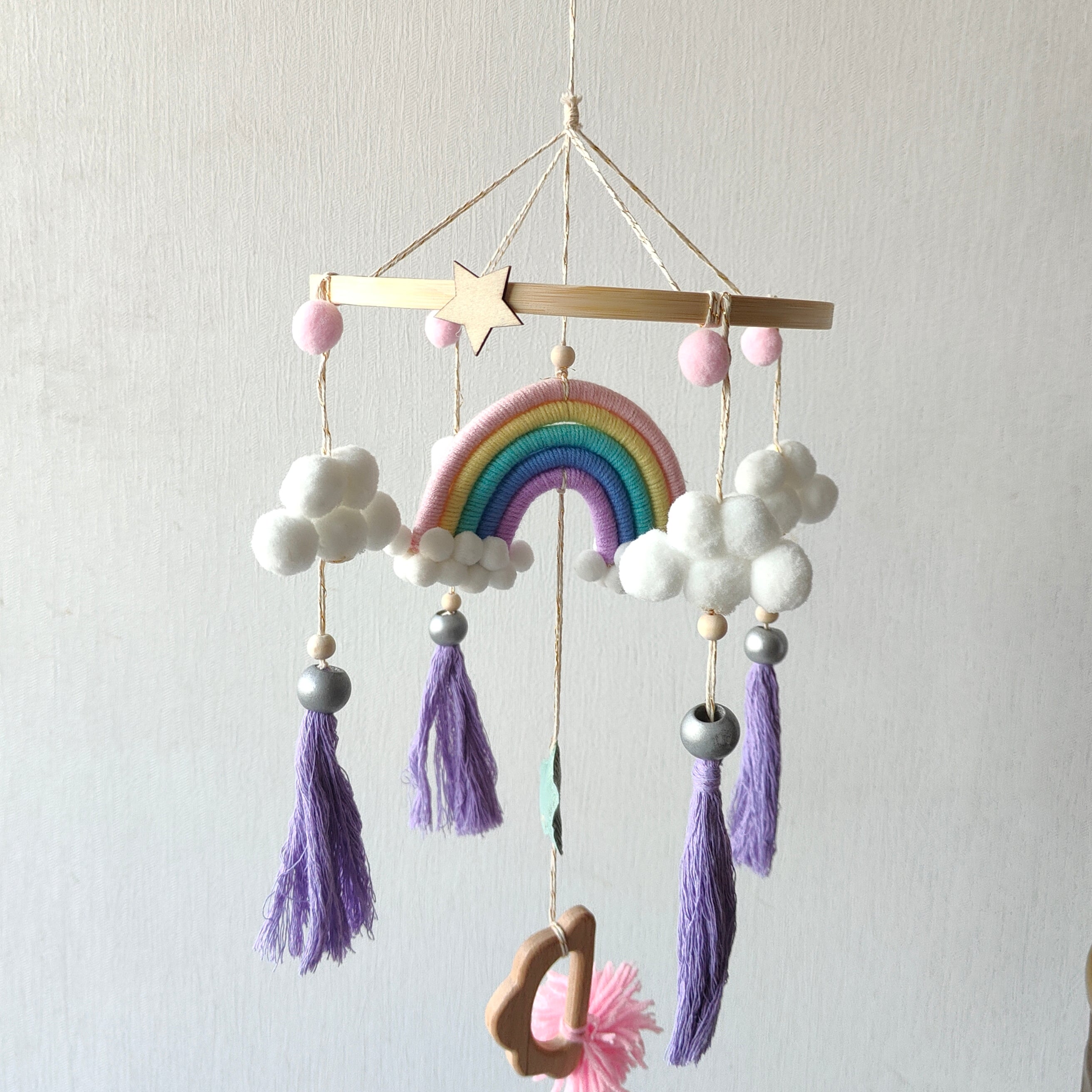 Macrame Rainbow Dreams - Cot / Crib Mobile