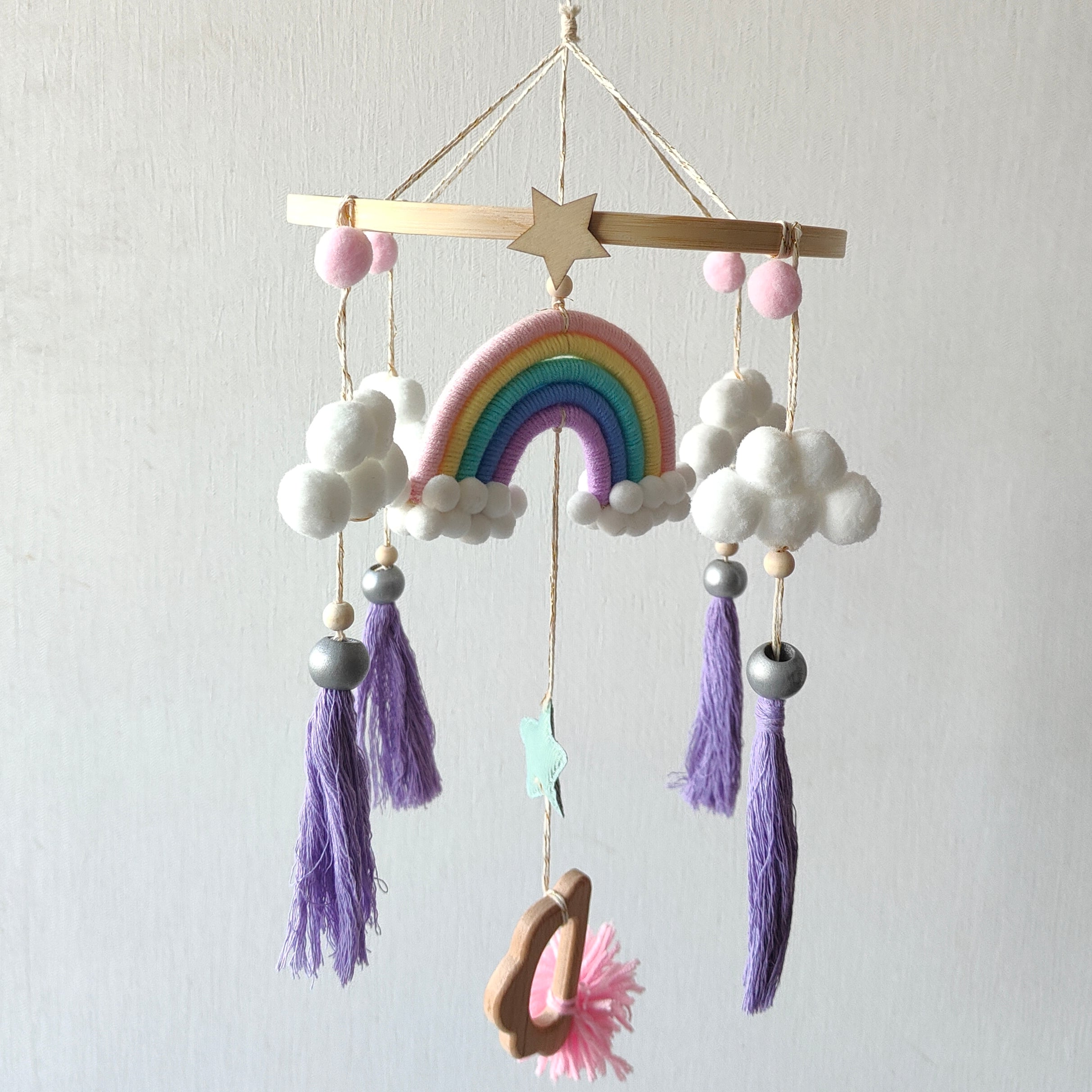 Macrame Rainbow Dreams - Cot / Crib Mobile