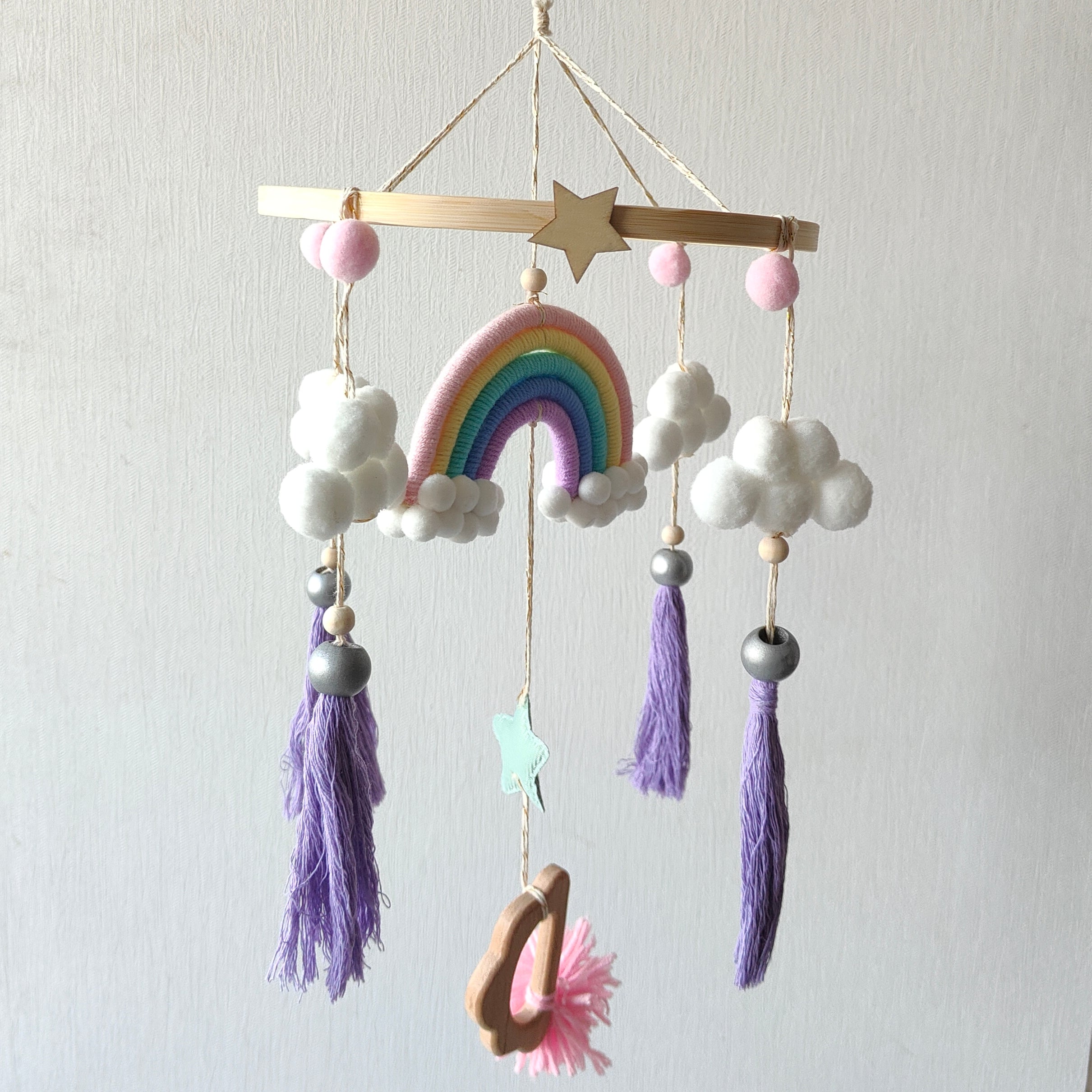 Macrame Rainbow Dreams - Cot / Crib Mobile