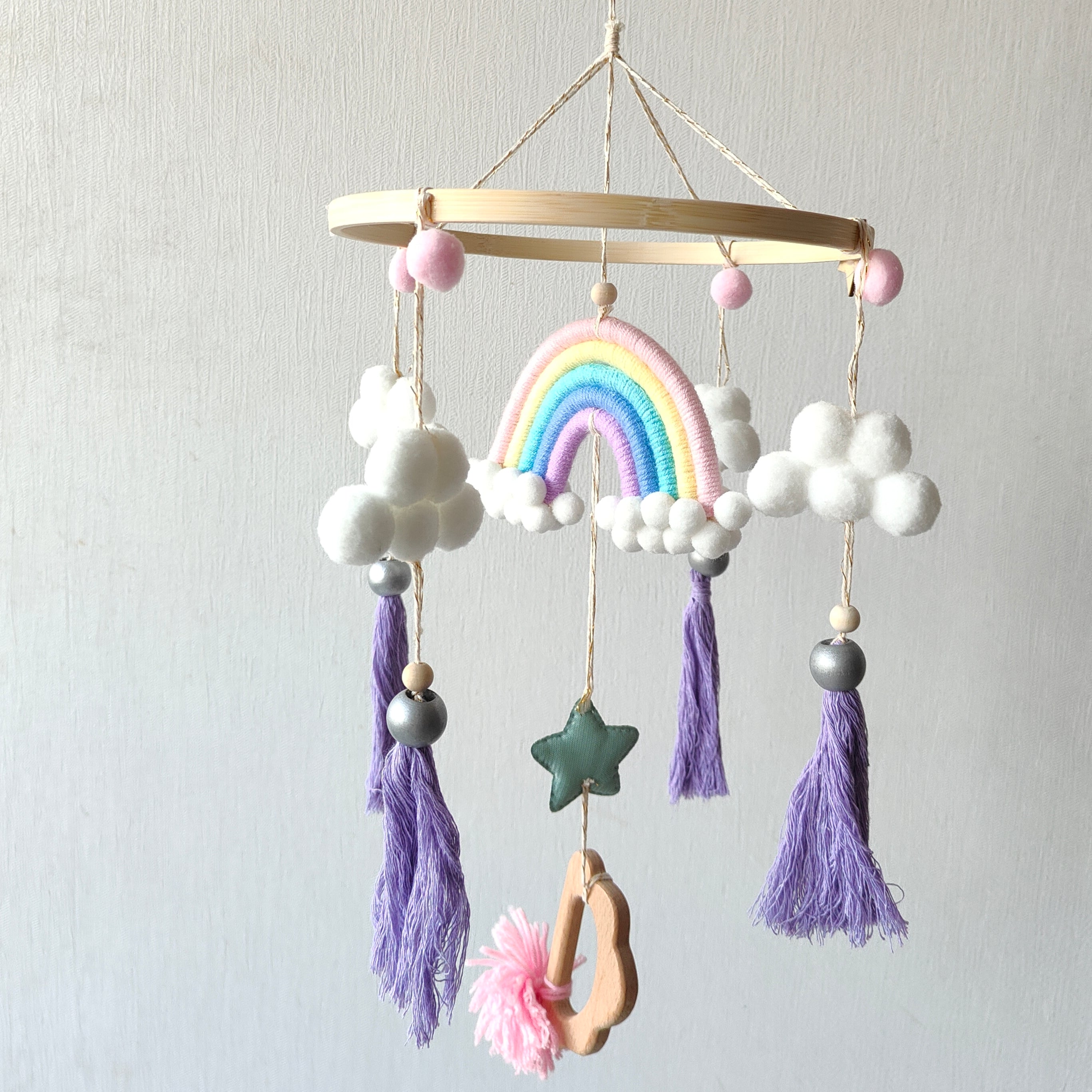 Macrame Rainbow Dreams - Cot / Crib Mobile