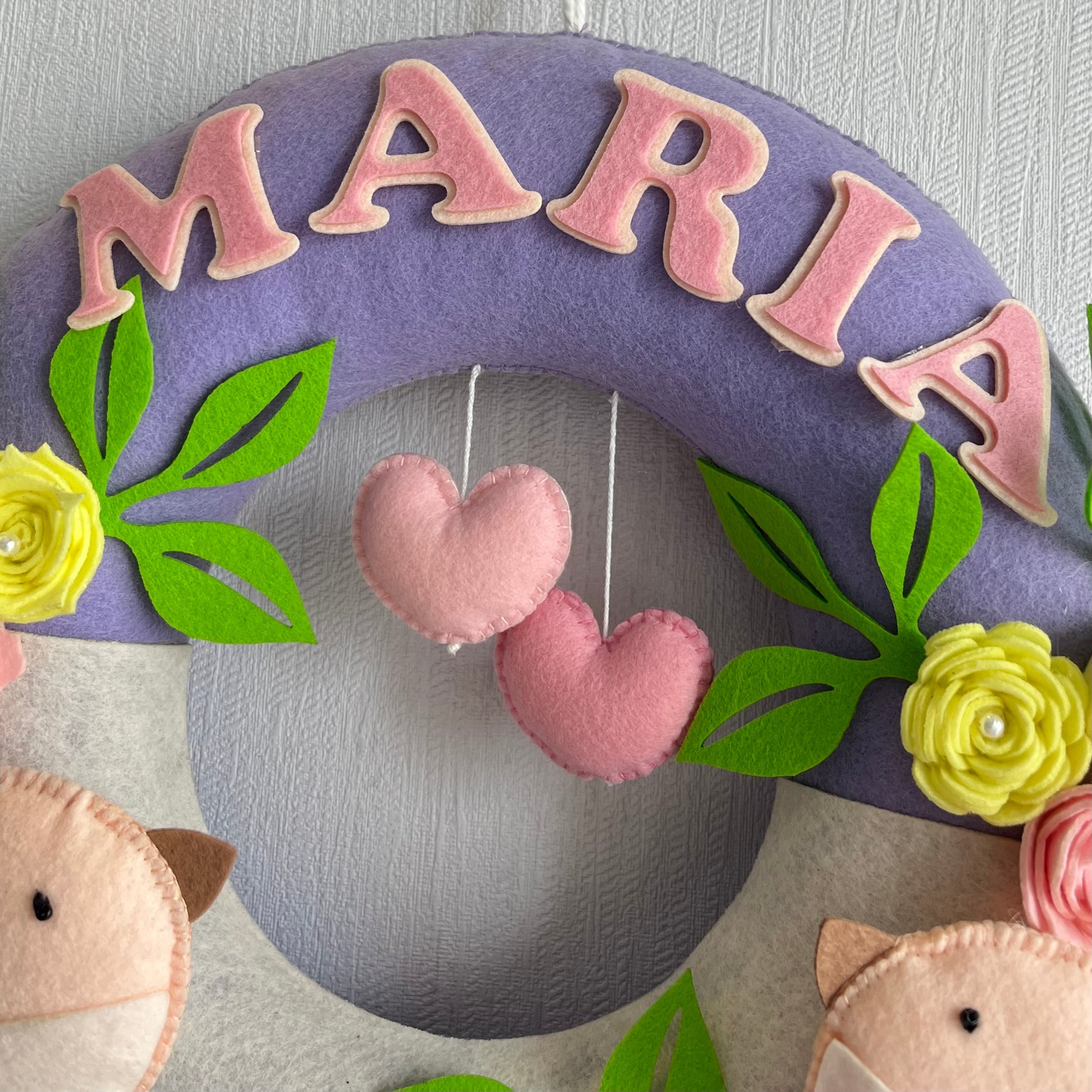 Tweets & Blooms Name Hanging