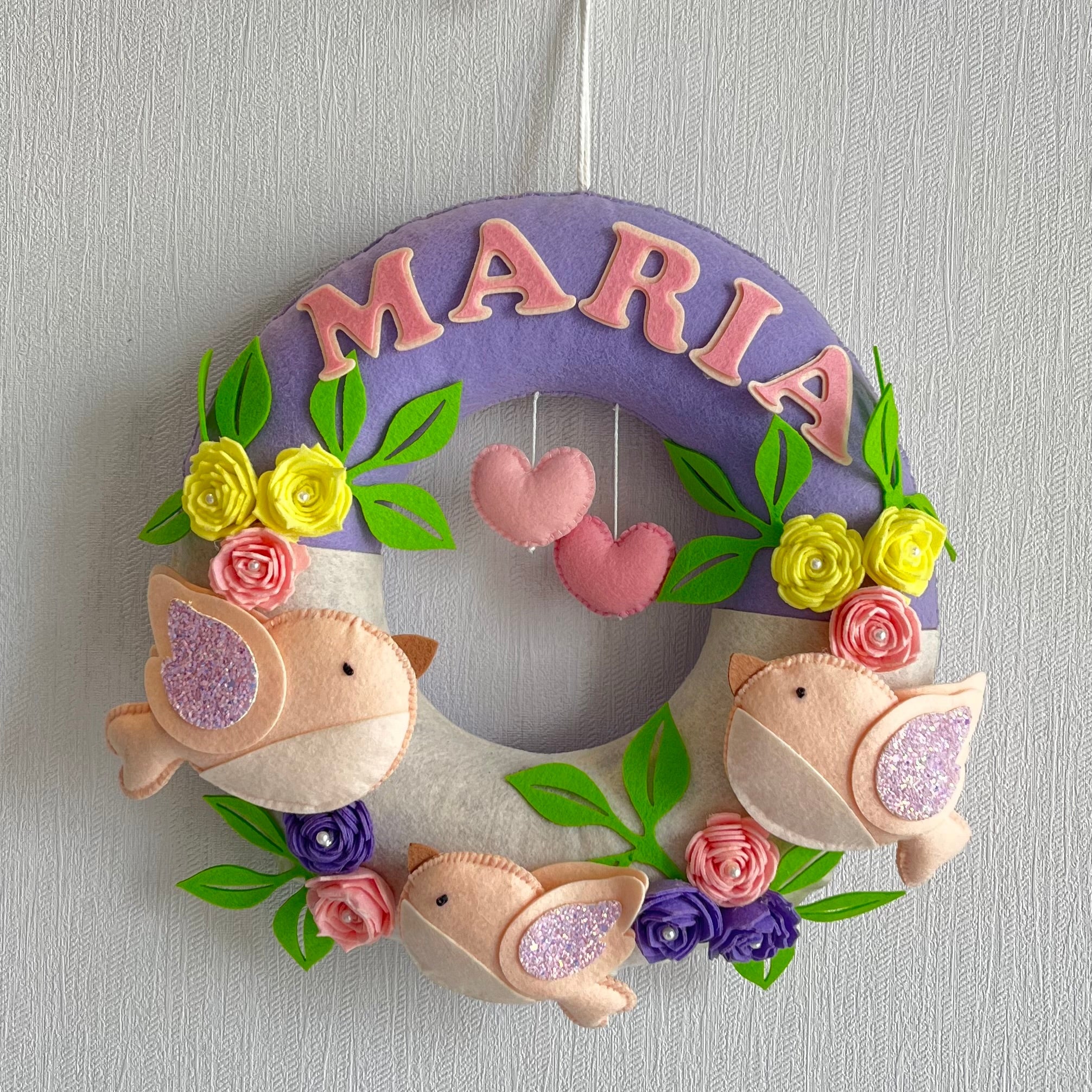 Tweets & Blooms Name Hanging