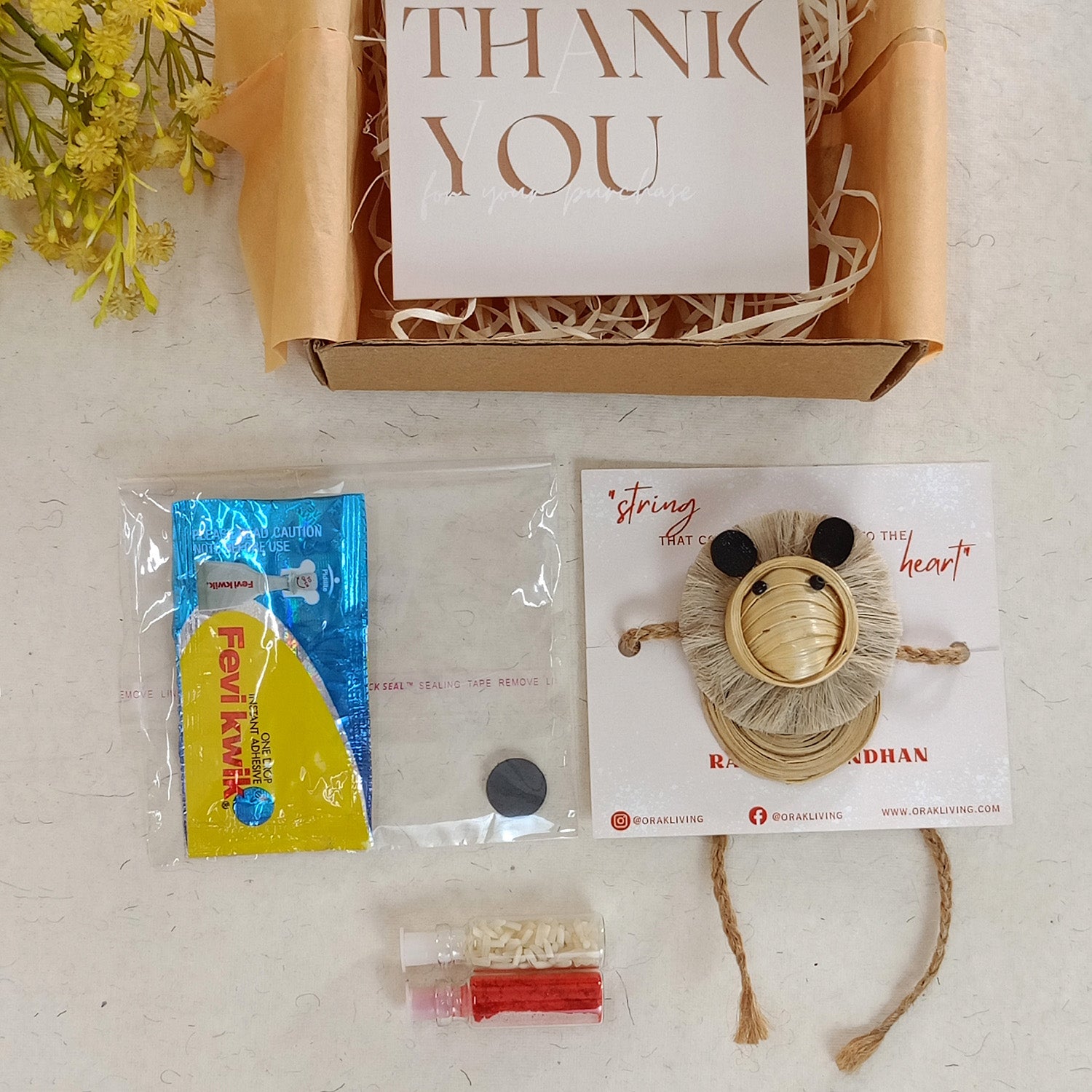 Lion Bamboo Rakhi - converts to a fridge magnet