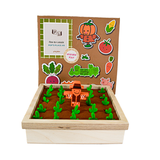 Pretend Play Toy Wooden Toy Memory Game ( 1 Years + ) Imagination and Creativity find My Veggie Farm Game Wooden Toy