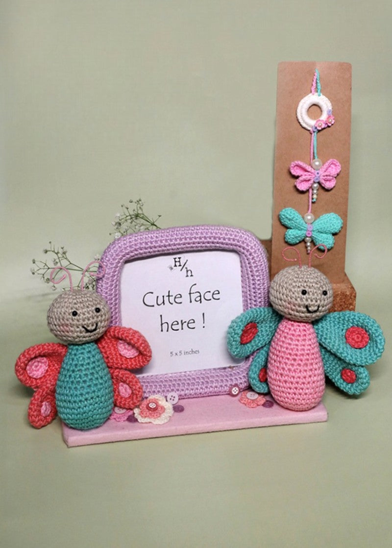 Budding Butterflies handmade crochet rakhi by Haute By Hand – Raksha Bandhan gift