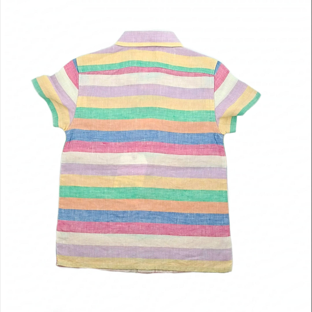 Boy's jujupes multi coloured stripe
linen