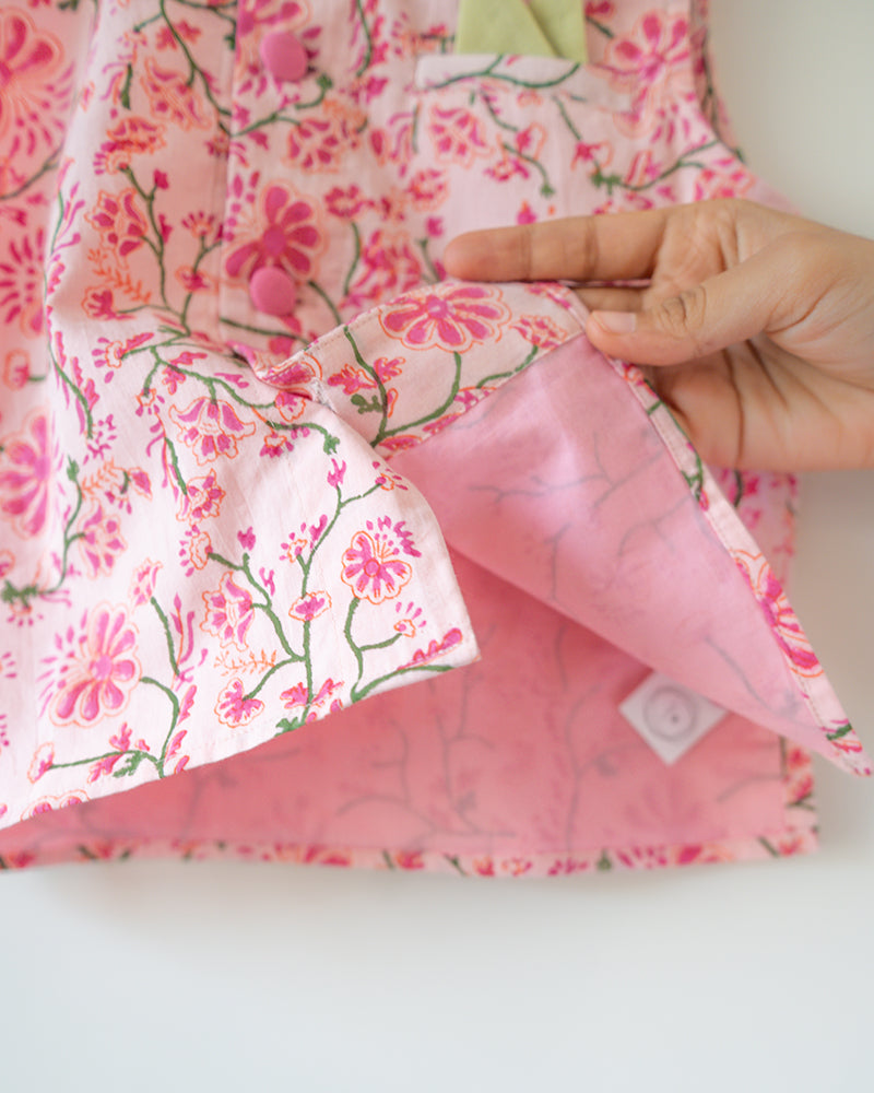 Phool Cotton Pink Floral Bandi