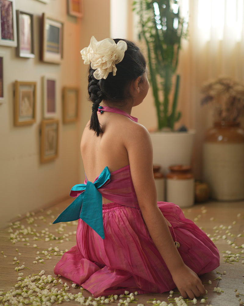 NEELKAMAL coord set in pink and gold