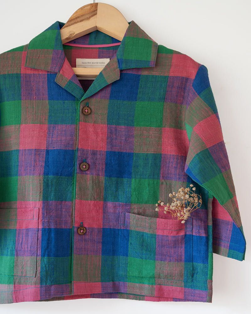 Cloud Drift Oversized Shirt In Handwoven Cotton