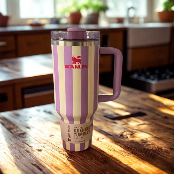 Limited Edition Stanley × Cabana Gloss Quencher - Striped Serenity - 40oz